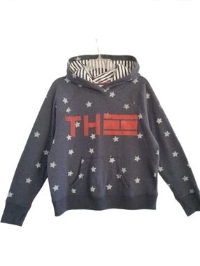 Tommy Hilfiger Sport Hoodie Medium Stars Stripes Hooded Sweatshirt‎